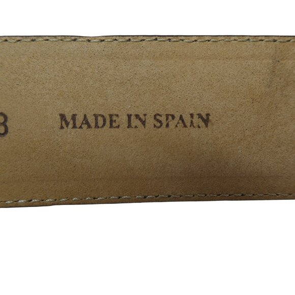 Mezlan Brown Genuine Crocodile Leather Mens Belt - Picture 9 of 9